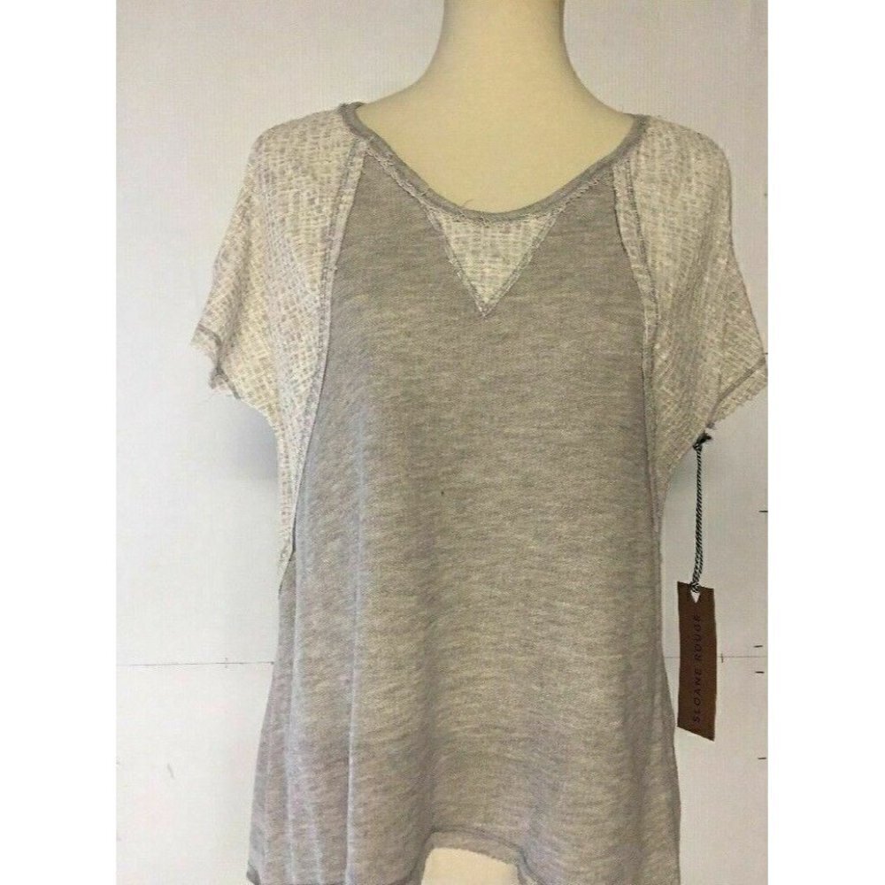 SLOANE ROUGE Women’s Gray V neck Sleeveless Top XS - Picture 1 of 8